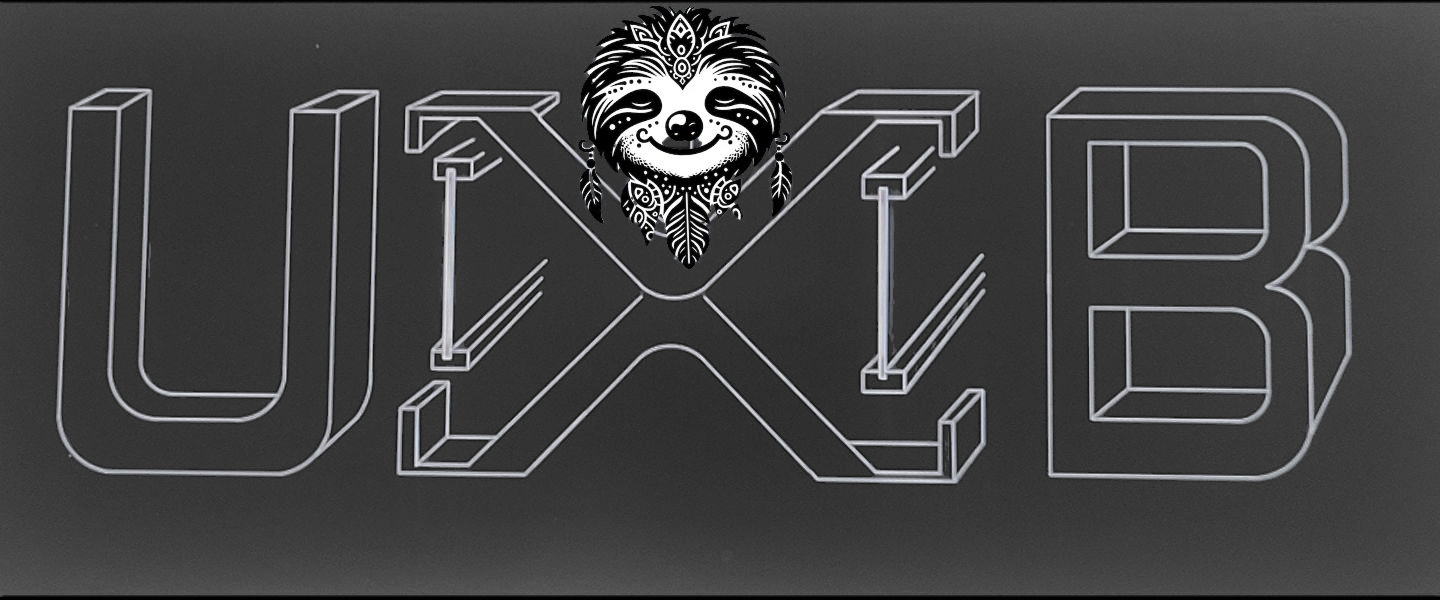 UXB Logo with Sloth